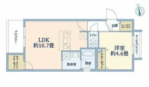 大阪府大阪市都島区都島中通3丁目【アパート】の間取り