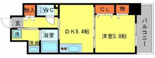 大阪府大阪市西区本田2丁目【マンション】の間取り