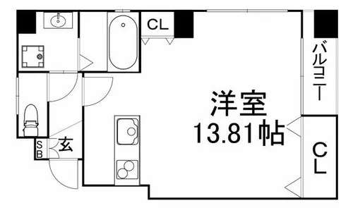 大阪府大阪市中央区南久宝寺町3丁目【マンション】の間取り
