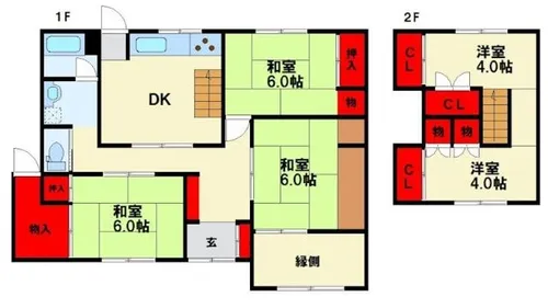 福岡県北九州市八幡西区元城町【一戸建】の間取り