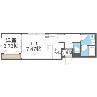 シエル琴似【201号室】の間取り