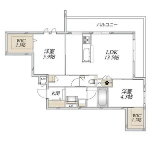 Sole塚口本町【2階】の間取り