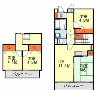ハイツホロン【4階】の間取り