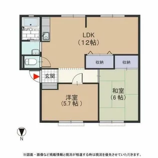 サンビレッジリバーハイム C【1階】の間取り