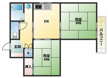 タカシハイツ【4階】の間取り
