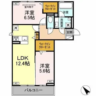 D-avance六名新町【301号室】の間取り
