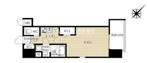 Volare HAKATA【8階】の間取り