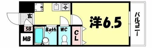 パインヒル六甲【4階】の間取り