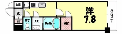 エスプレイス神戸グレース【3階】の間取り