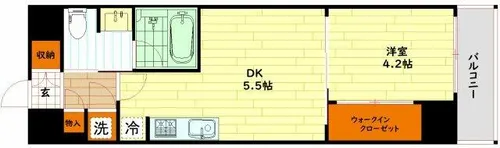 大阪府大阪市都島区都島北通1丁目【マンション】の間取り