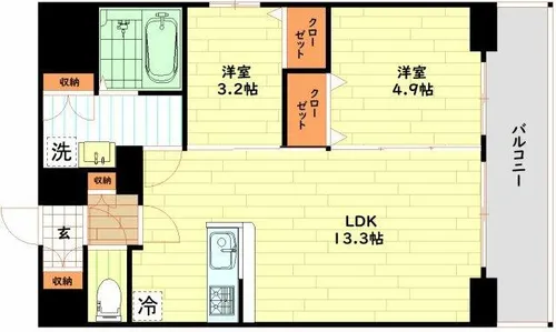 リヴェント福島野田【12階】の間取り