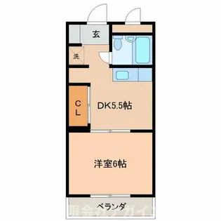 サンハイツ多井田D棟【116号室】の間取り