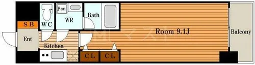 セイル淀屋橋【7階】の間取り