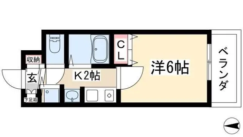 プレサンス名古屋城前【904号室】の間取り