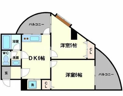 デイズハイツ港晴【8階】の間取り