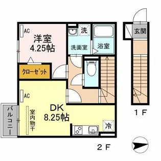 ビリーヴ【203号室】の間取り