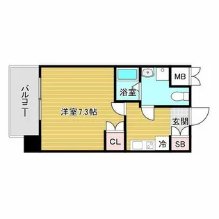 アスリート江坂Ⅱ番館【8階】の間取り
