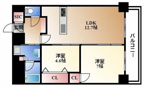 GRAND ESPOIR 車道【11階】の間取り
