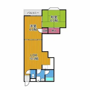 旭マンション【4階】の間取り