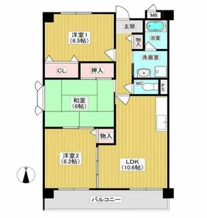 プロニティ・ユー【3階】の間取り