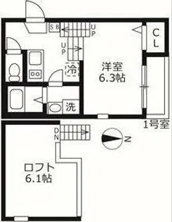 プラージュ外新町【2階】の間取り