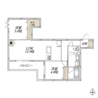 Forena Court 塚口 East【401号室】の間取り