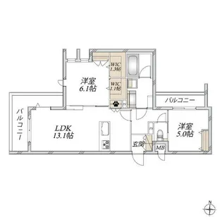 Forena Court 塚口 East【203号室】の間取り