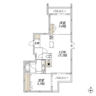 Forena Court 塚口 East【402号室】の間取り