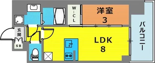 ワールドアイ神戸ハーバーランドⅢ【10階】の間取り