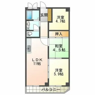 高尾台ハイツ【2階】の間取り