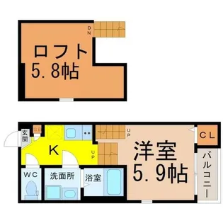 セレーネ【105号室】の間取り
