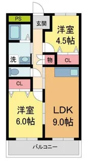 タカソウハイツ河原【201号室】の間取り