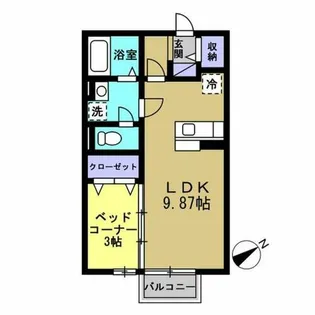 フラリッシュ・ウッド【2階】の間取り