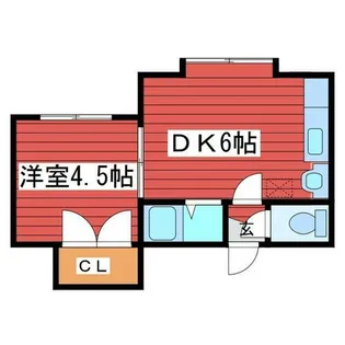 1DKの間取り画像