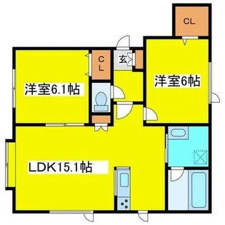 グランメールA【3階】の間取り