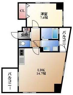 La Facade【5階】の間取り