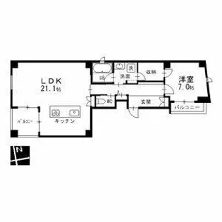 METRO GARDEN 丸の内【6階】の間取り