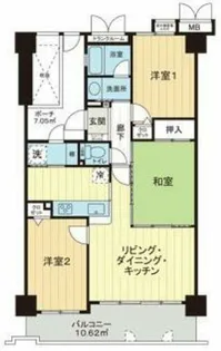 四季彩都いちょう館A棟【8階】の間取り
