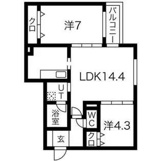 CASA MIYANOMORI【2階】の間取り