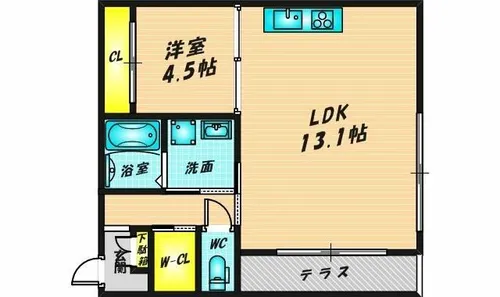 シロエアパート【2階】の間取り