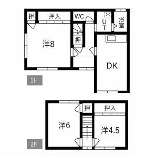 愛知県岡崎市柱5丁目【一戸建】の間取り