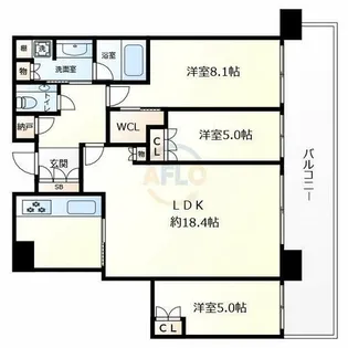 ザ・パークハウス中之島タワー【47階】の間取り