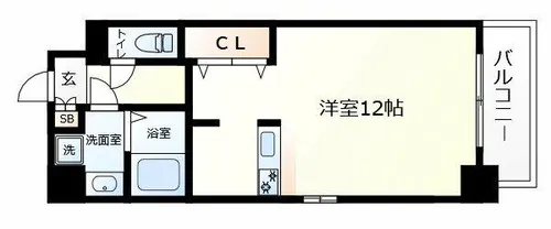 エスリード福島リバーフロント【12階】の間取り