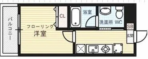 クレスティア天神サウス【7階】の間取り