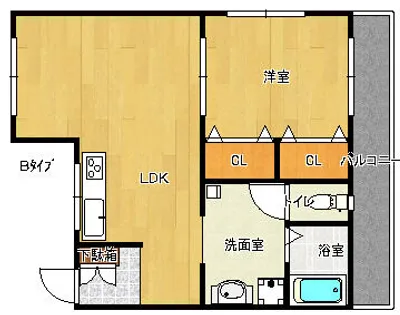 グラッドマンション天神ノ森【1階】の間取り