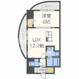 LaSante梅田北【8階】の間取り