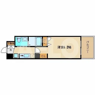 エステムプラザ梅田・中崎町Ⅲツインマークスサウスレジデンス【3階】の間取り