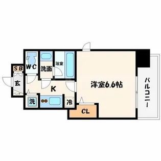 アクアプレイス梅田Ⅲ【2階】の間取り