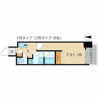 プレジオ東天満【9階】の間取り