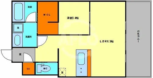 ベネチア天満橋【11階】の間取り